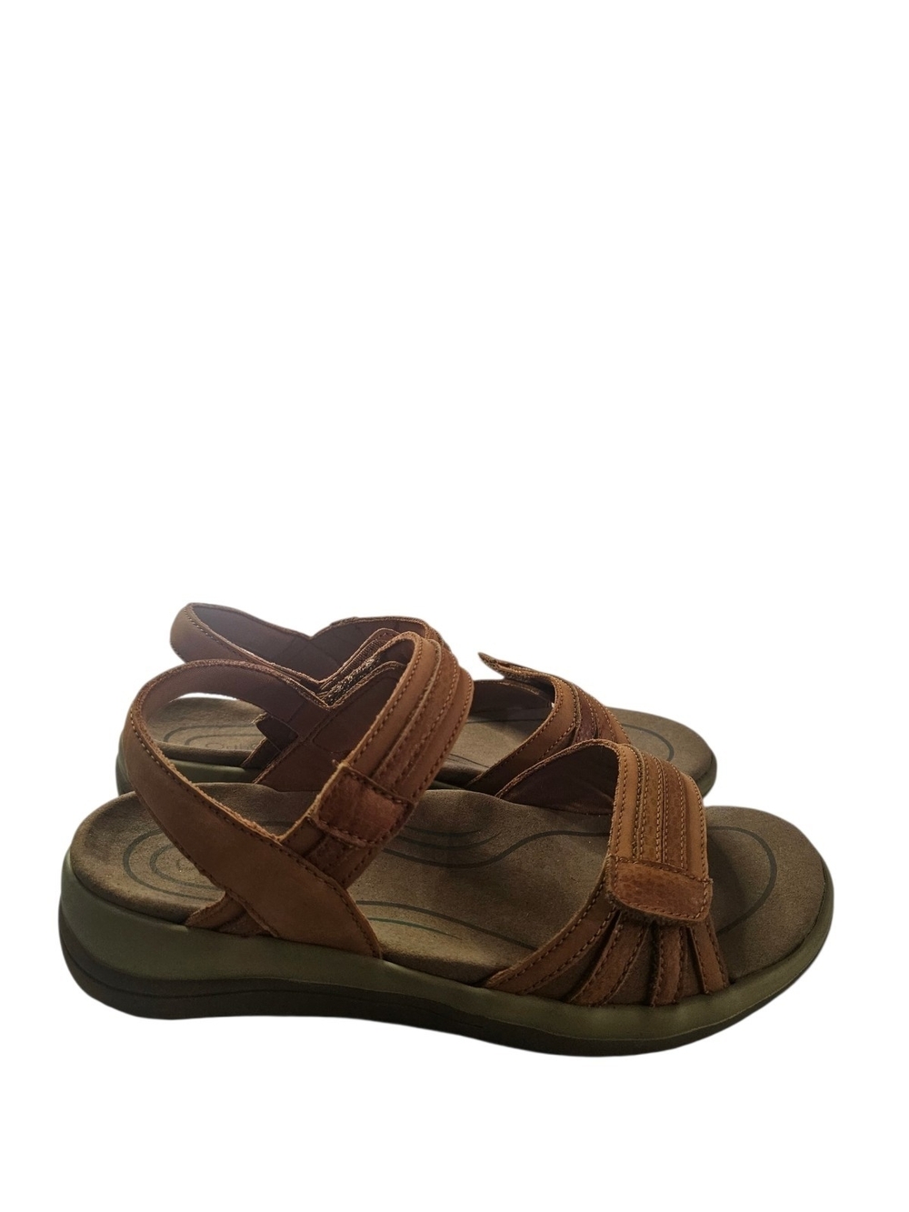 Orthofeet Paloma Sandals Women 7D Wide Casual Open Toe Strappy Slingback Brown
